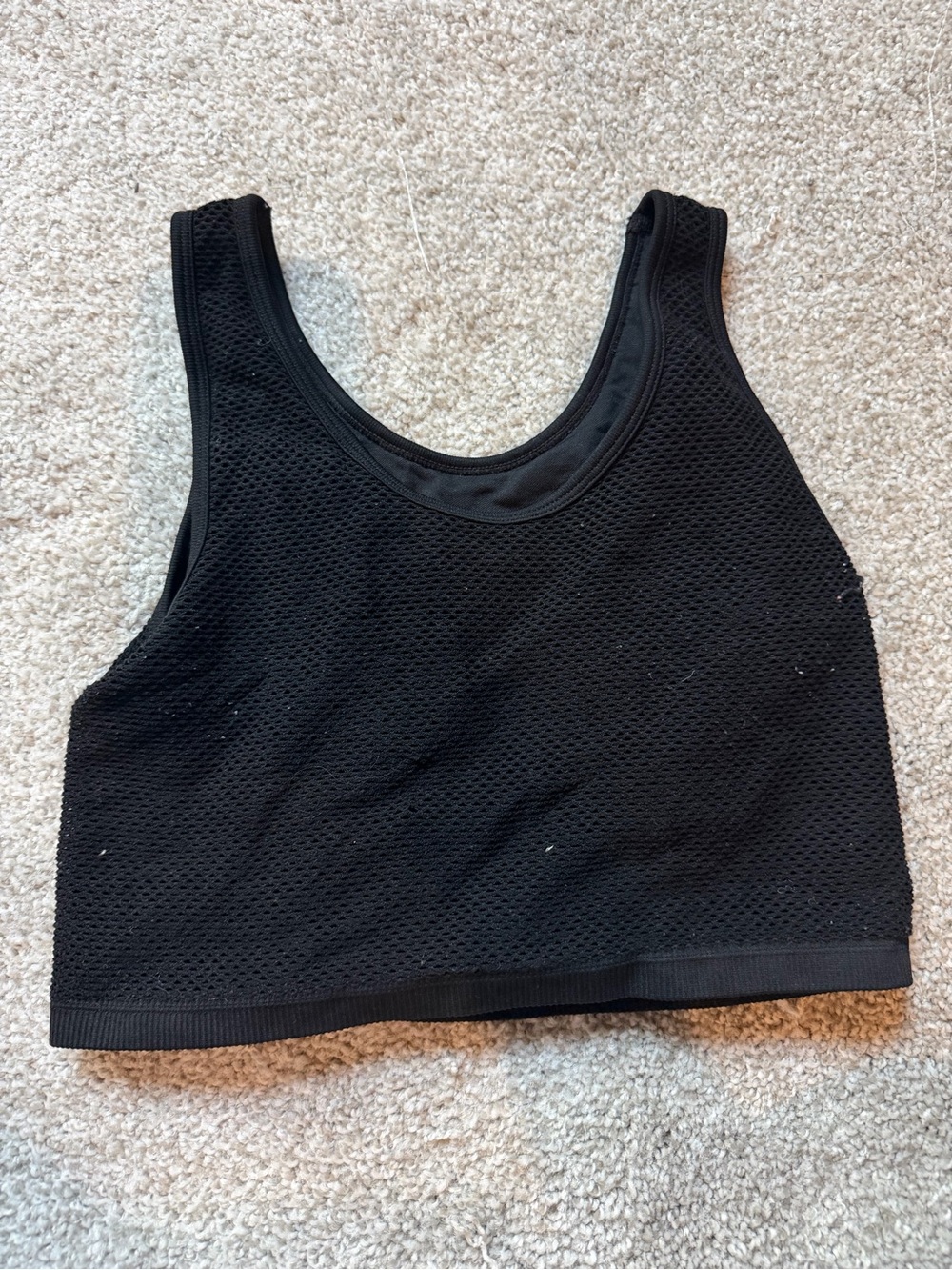 aerie Black Mesh Tank Top